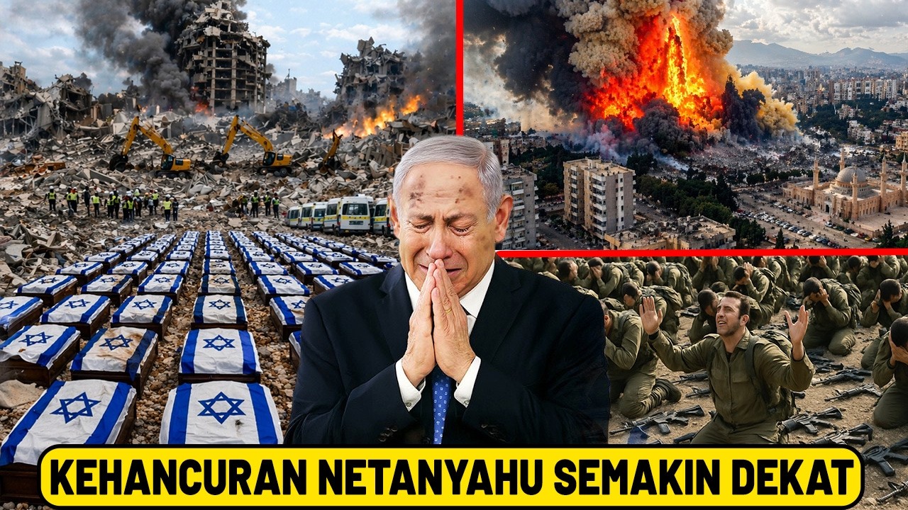 Youtube Thumnail image of : NETANYAHU SEGERA MENYERAH! Ratusan Tentara Israel Tewas dan 20 Situs Penting Meledak
